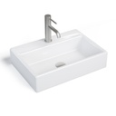 Vasque à poser 51x36 cm rectangulaire avec plage, Pure