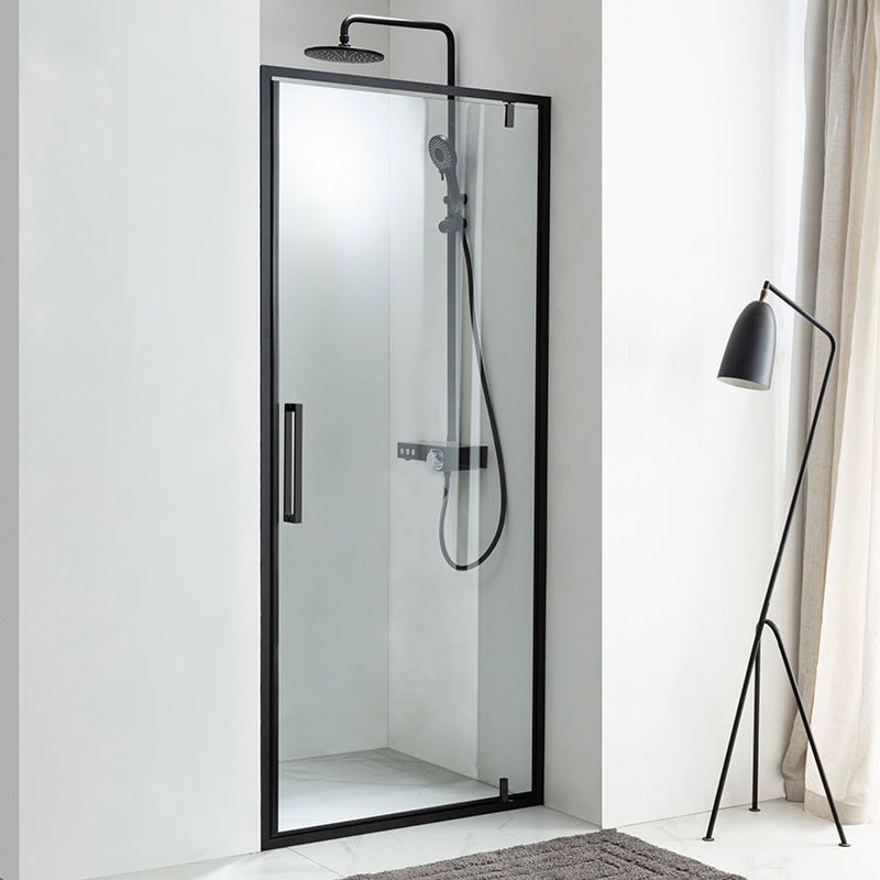 Paroi de douche pivotante 100 cm, noir mat, Arena Black