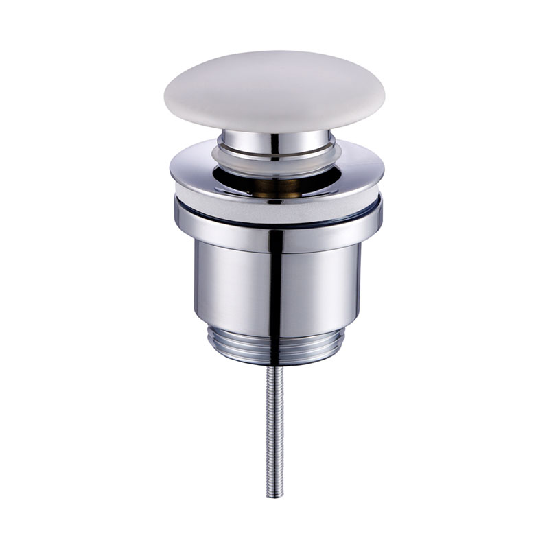 Bonde clic-clac avec cache céramique blanc brillant