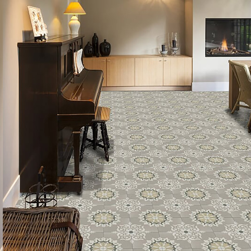 Carrelage mur et sol 20x20 cm imitation carreau de ciment, La Madeleine, Belda