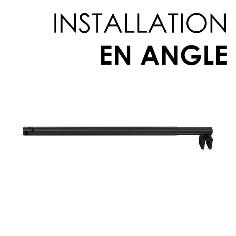 Barre pour installation en angle, pour paroi Altea, noir mat