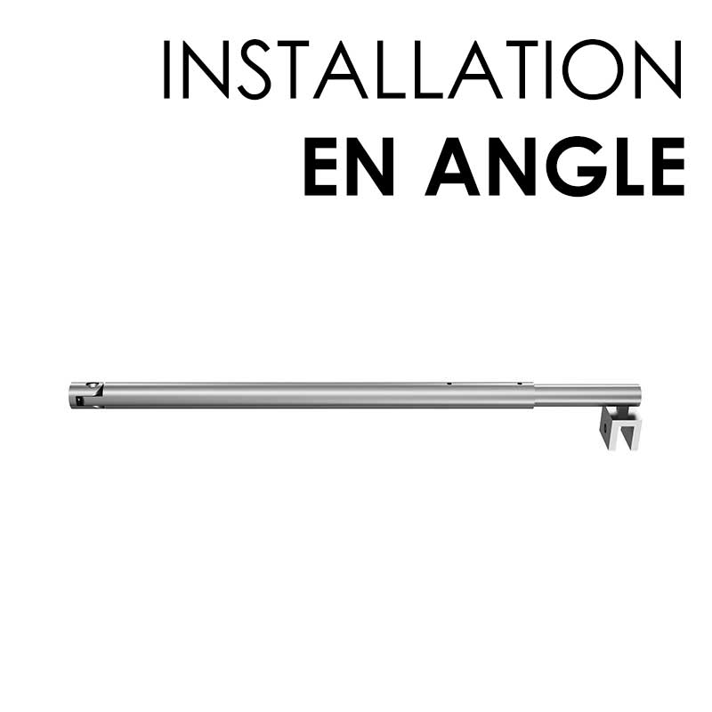 Barre pour installation en angle, pour paroi Altea, chrome