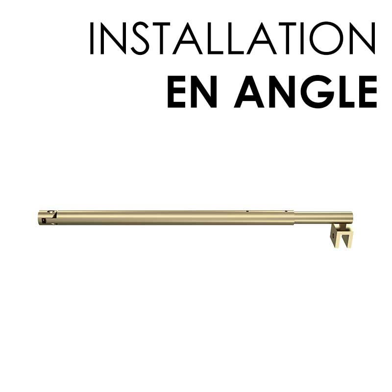 Barre pour installation en angle, pour paroi Altea, doré brossé