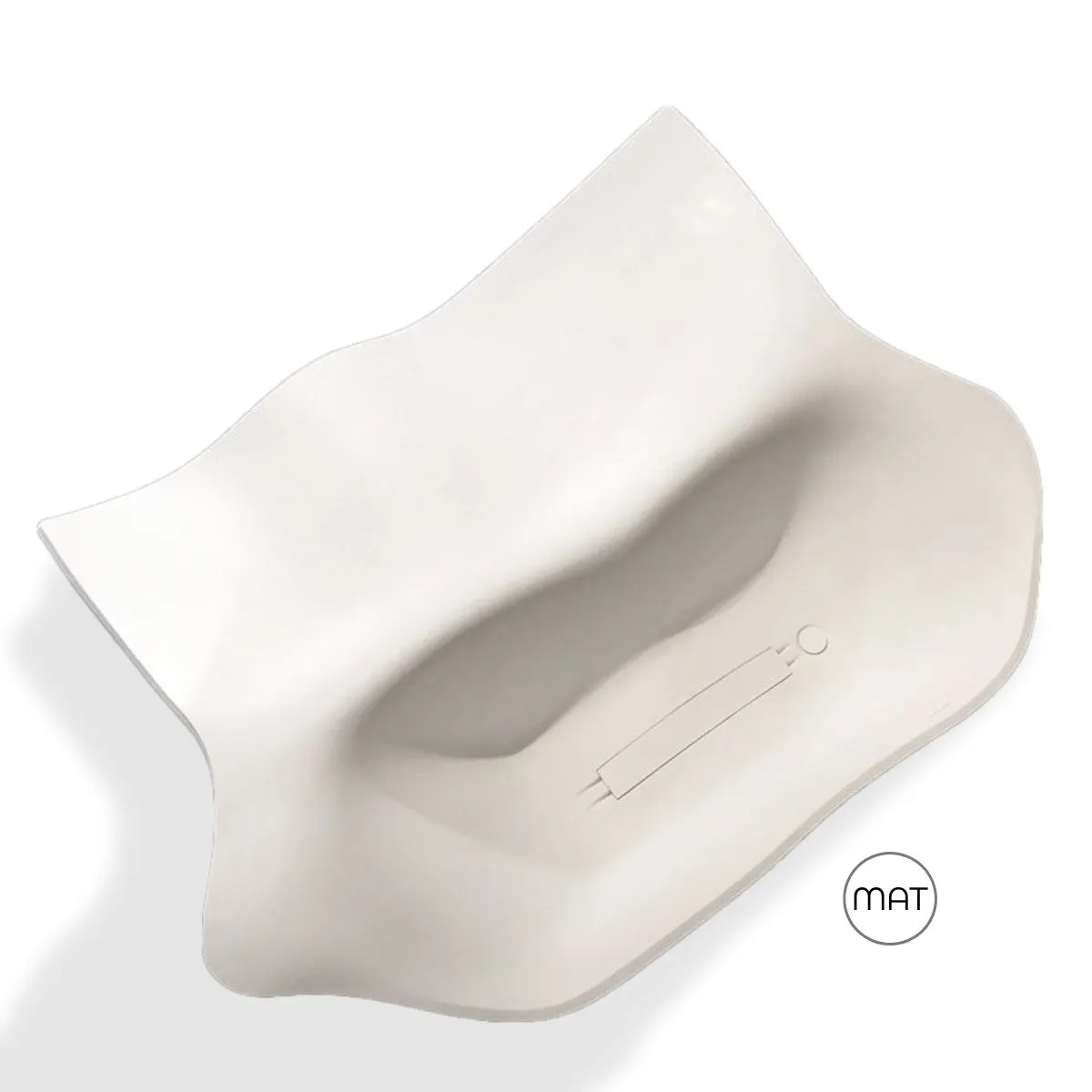 Baignoire îlot double Flow , 235X185 cm, composite mineral blanc mat