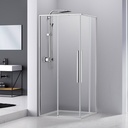 Cabine de douche coulissante 100x100 cm, chromé, Arena