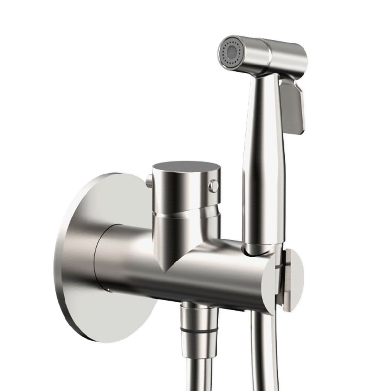 Set douchette hygiénique encastrée, chromé, Châtelet