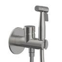 Set douchette hygiénique encastrée, inox brossé, Châtelet