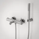 Robinet mitigeur de baignoire mural, inox brossé Châtelet