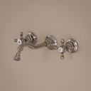 Robinet mélangeur lavabo mural 3 trous, chromé, Diana 2