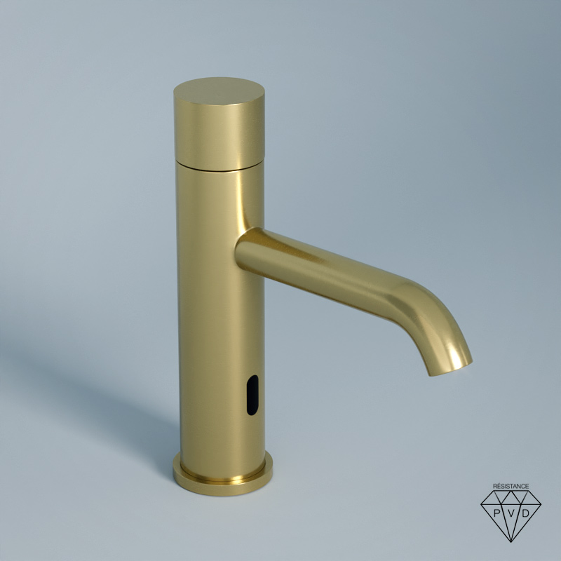 Mitigeur Electronique, Professionnel, doré brossé