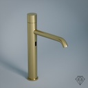 Mitigeur Haut Electronique, doré brossé ,Professionnel