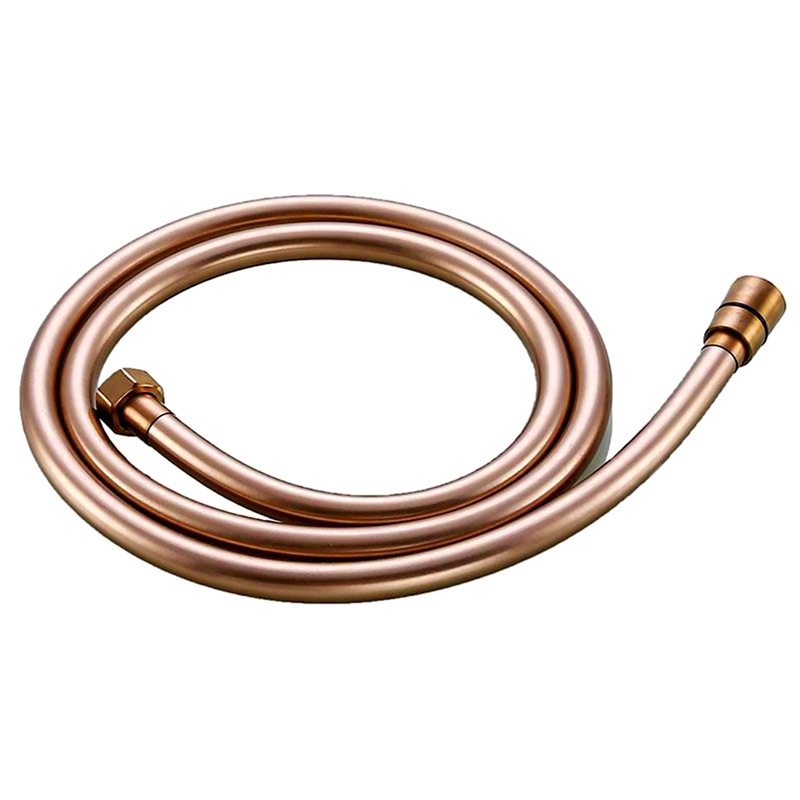 Flexible de douche PVC, finition doré rose brossé, 150 cm