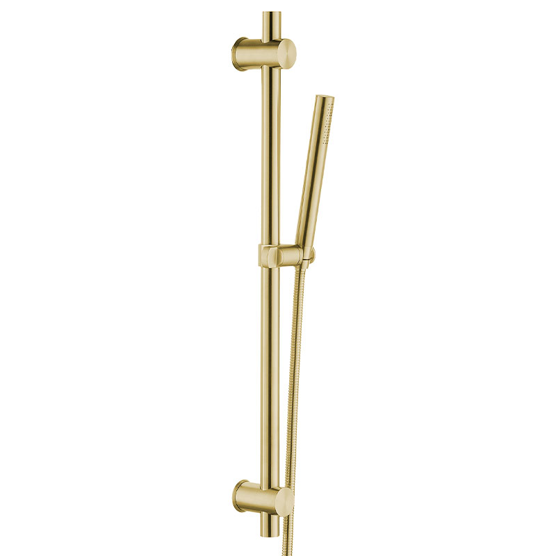 Set de douche complet avec barre, Châtelet III,doré brossé