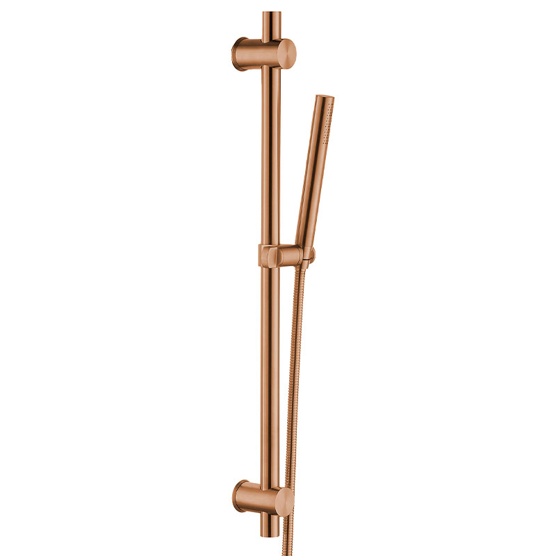 Set de douche complet avec barre, Châtelet III, doré rose brossé