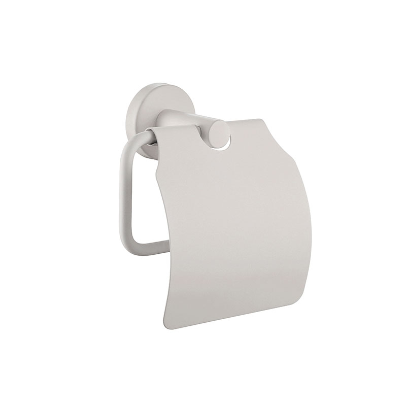 Porte-rouleau avec couvercle blanc mat, Châtelet