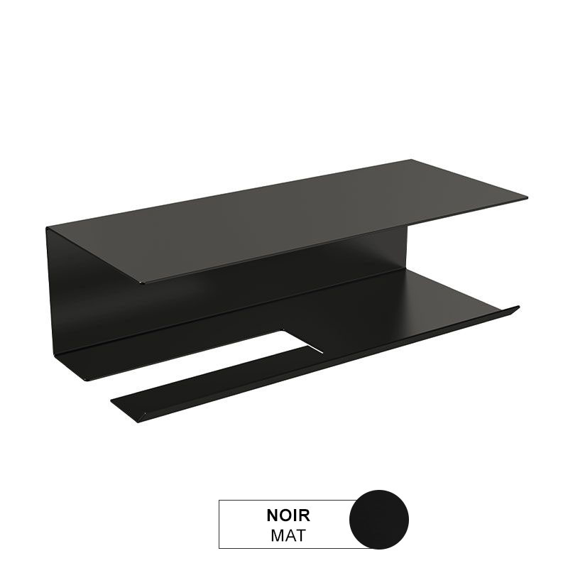 Distributeur de papier avec tablette, noir mat, Châtelet