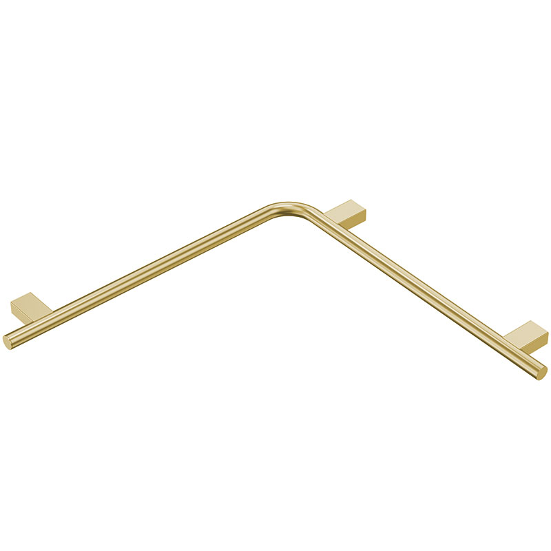 Barre d'appui en angle 61x61 cm, doré brossé, Châtelet