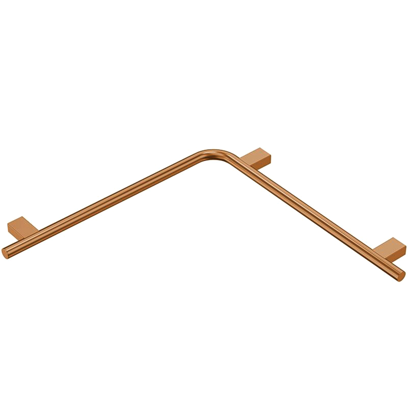 Barre d'appui en angle 61x61 cm, doré rose brossé, Châtelet