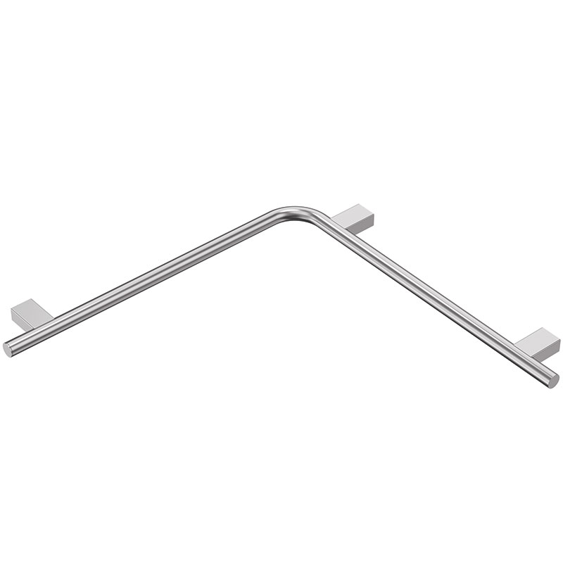 Barre d'appui en angle 61x61 cm, inox brossé, Châtelet