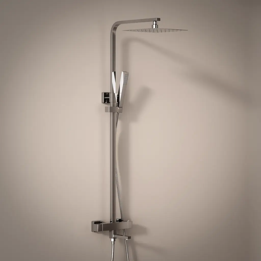 Colonne bain-douche avec mitigeur thermostatique, chromée, Tuileries