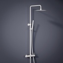 Colonne de douche avec mitigeur mécanique, Ø25cm, blanc mat, Châtelet III