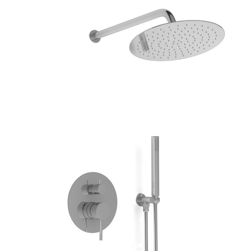 Composition mitigeur de douche encastrée, chrome, Châtelet