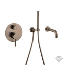 Pack mitigeur bain-douche à encastrer, cuivré brossé, 2 sorties, Châtelet