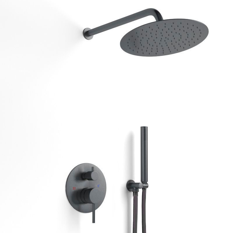 Composition mitigeur de douche encastrée gris anthracite, Châtelet