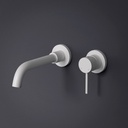 Robinet mitigeur lavabo encastré en inox blanc mat, Châtelet III