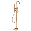 Robinet mitigeur de baignoire sur pied, doré rose brossé, Châtelet