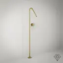 Robinet mitigeur lavabo sur pied, doré brossé, Châtelet