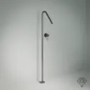 Robinet mitigeur lavabo sur pied, gun métal brossé, Châtelet