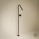 Robinet mitigeur lavabo sur pied, noir brossé, Châtelet