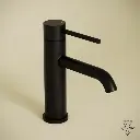 Robinet mitigeur lavabo noir brossé, Châtelet