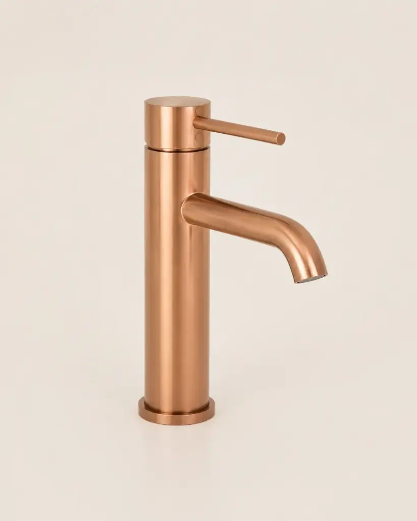 Robinet mitigeur lavabo doré rose brossé, Châtelet
