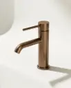 Robinet mitigeur lavabo doré rose brossé, Châtelet