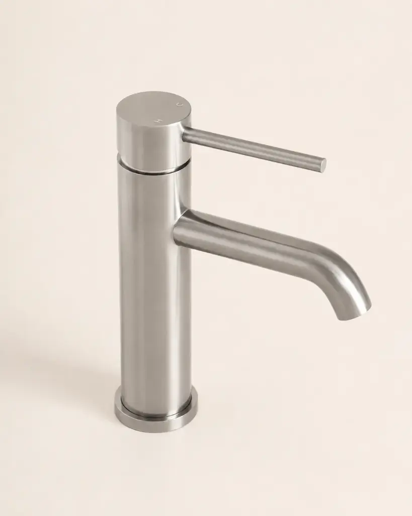 Mitigeur lavabo inox brossé, Châtelet