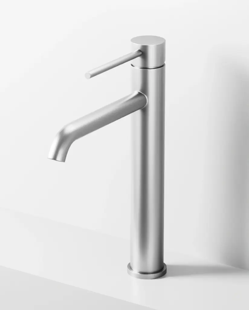Mitigeur lavabo haut inox brossé, Châtelet