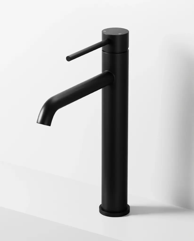 Robinet mitigeur lavabo haut noir brossé, Châtelet III
