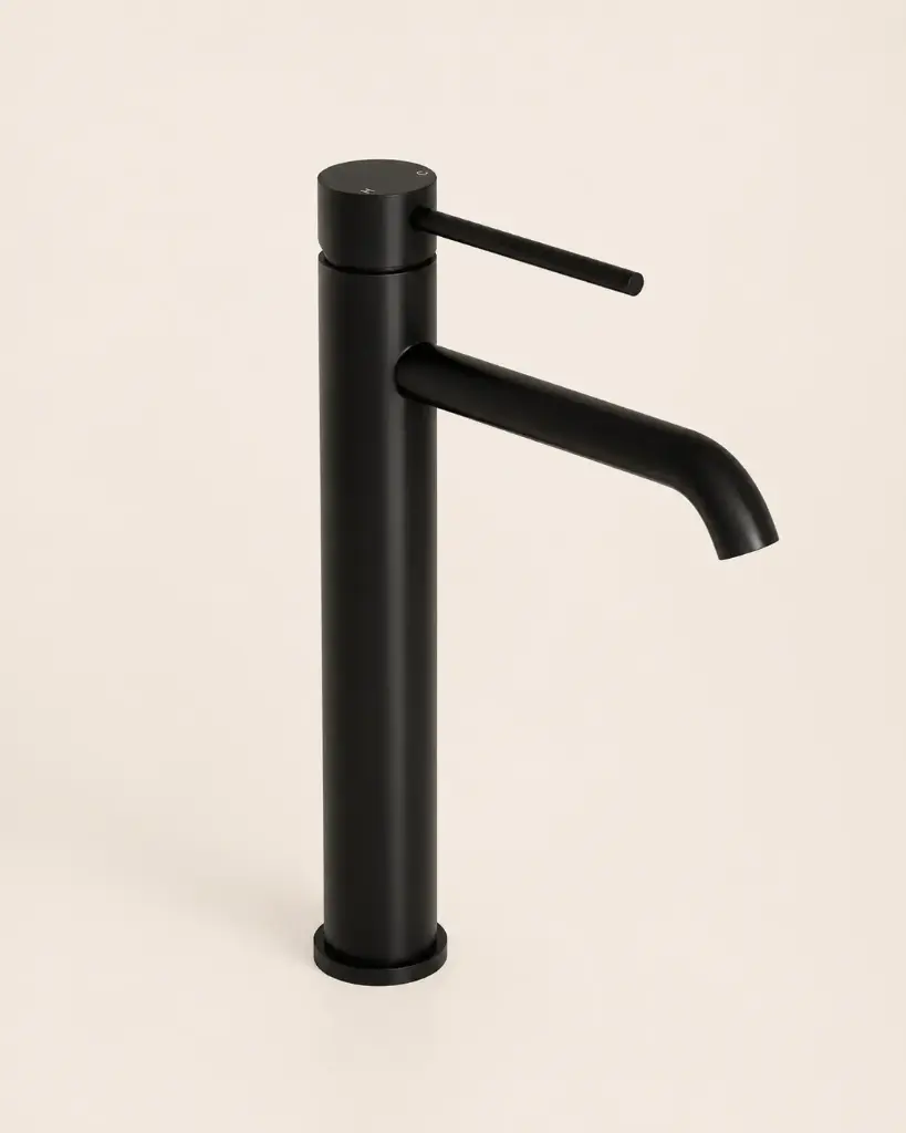 Robinet mitigeur lavabo haut noir brossé, Châtelet III