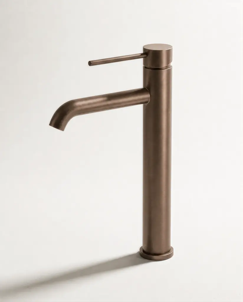 Robinet mitigeur lavabo haut cuivré brossé, Châtelet III