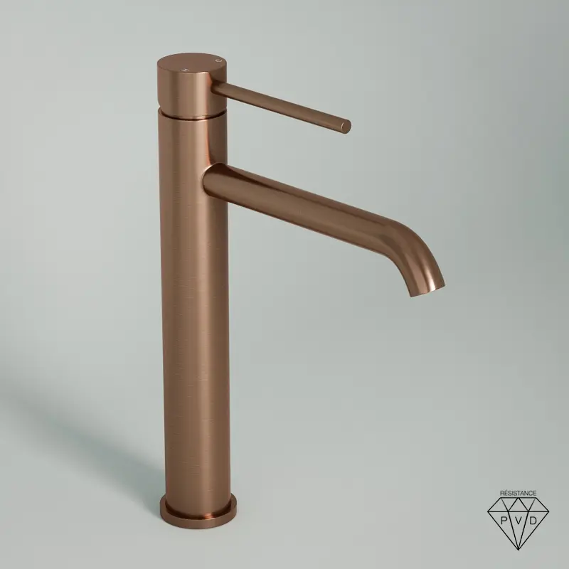 Robinet mitigeur lavabo haut cuivré brossé, Châtelet III