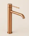 Robinet mitigeur lavabo haut, doré rose Châtelet
