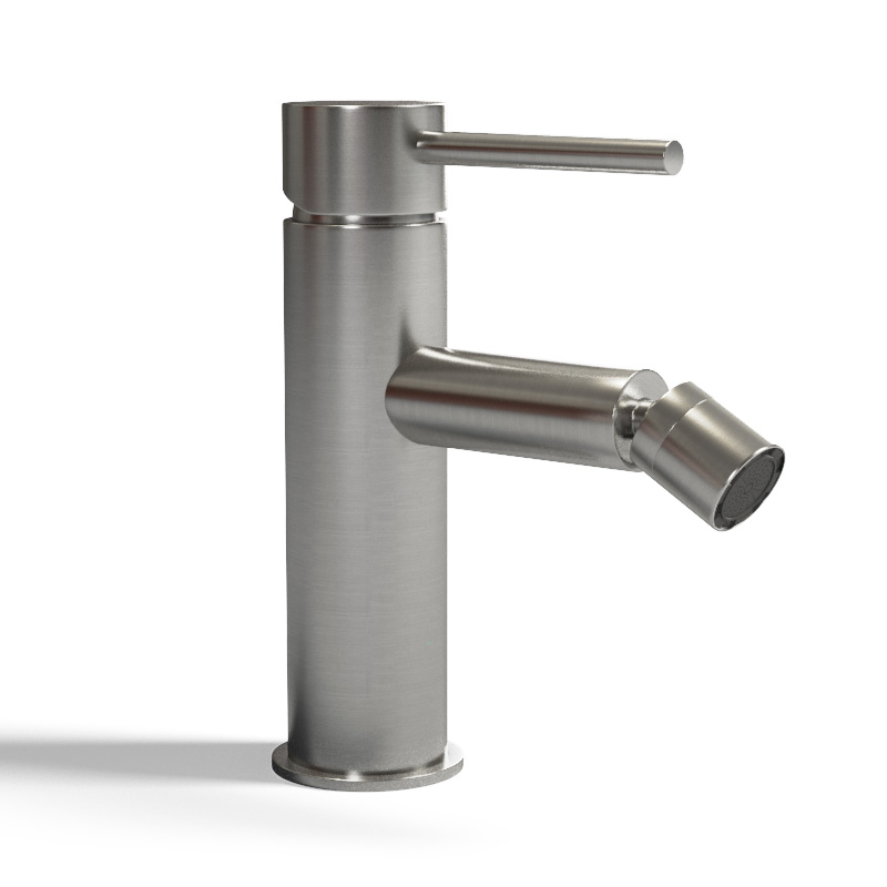 Robinet mitigeur bidet inox brossé, Châtelet III