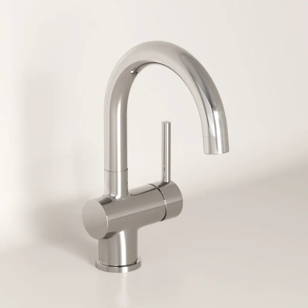 Robinet mitigeur lavabo col de cygne, chrome, Châtelet