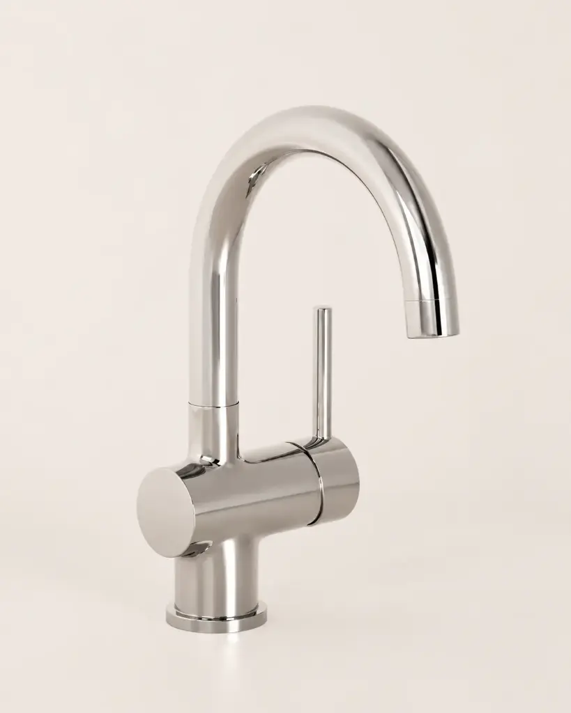 Robinet mitigeur lavabo col de cygne, chrome, Châtelet