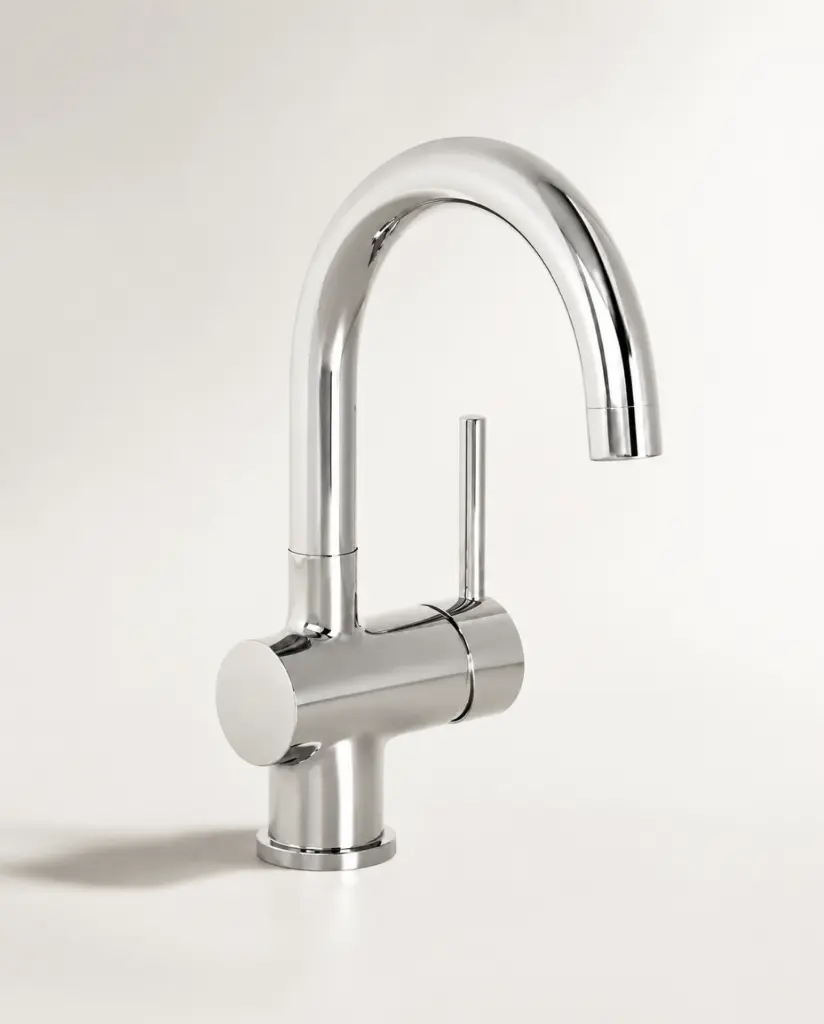Robinet mitigeur lavabo col de cygne, chrome, Châtelet