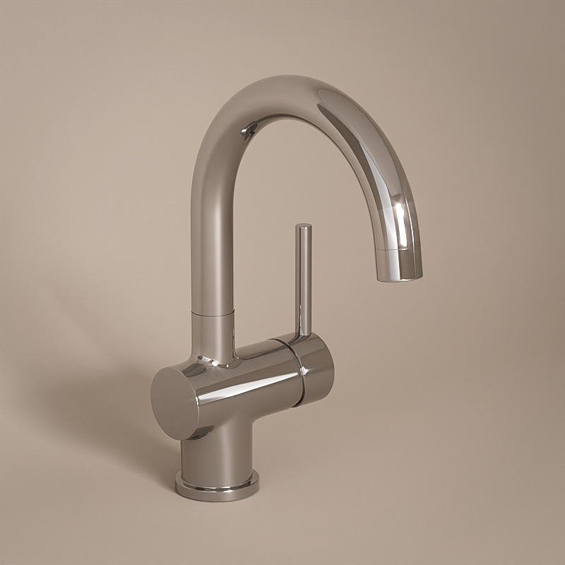 Robinet mitigeur lavabo col de cygne, chrome, Châtelet