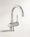 Robinet mitigeur lavabo col de cygne, chrome, Châtelet