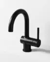 Robinet mitigeur lavabo col de cygne noir brossé, Châtelet